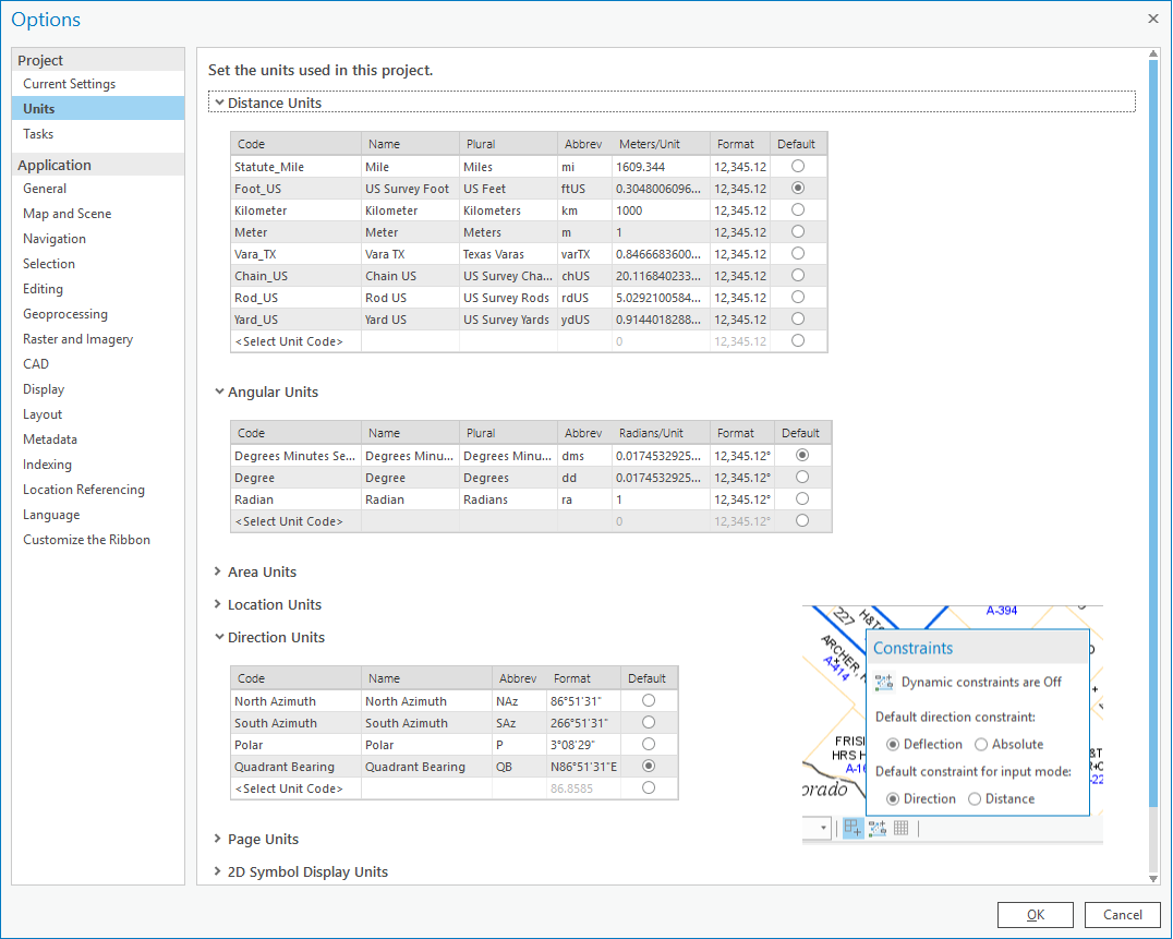 ArcGIS Pro 2.1 settings